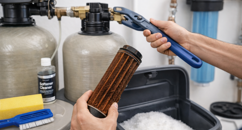 how to care for water softener system
