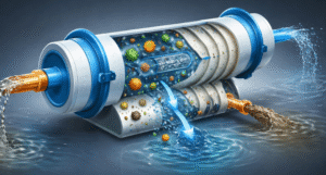 How reverse osmosis works in a water purification system diagram