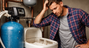 Why did my water softener stop working? Salt tank inspection