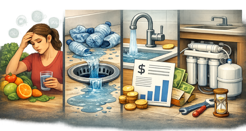 What are the cons of a reverse osmosis water system under the sink